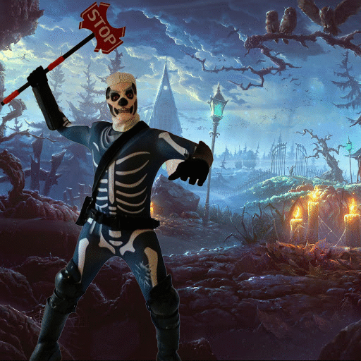 If your Houston kid love playing Fortnite, they will love our skull trooper fortnite costumed character with great costume, games, & props for birthday parties.