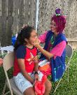 Clowns in Houston are always welcome at birthday parties to do face painting and balloon twisting.