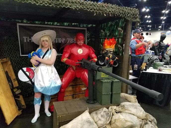 The Flash brings out the big guns with the G.I Joe cast at comicpalooza to rent for a super hero birthday party in Houston, Texas.