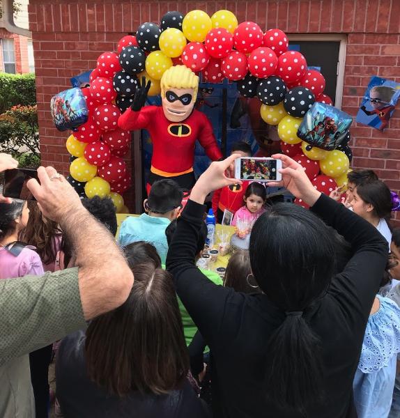 Rent this mascot superhero birthday party costumed character for your kid's special event with cool games & awesome phot props.