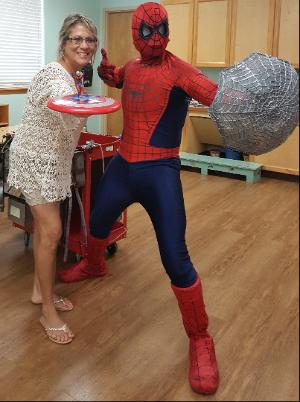 Hire our awesome superhero to entertain your students at your daycare.