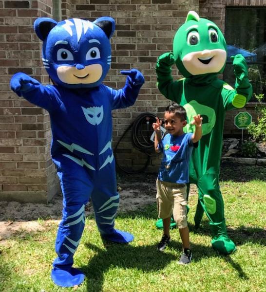 Rent some superhero mascot  characters for your child's Houston birthday party