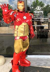 Hire a great iron hero costumed character superhero for your Houston child's birthday party 