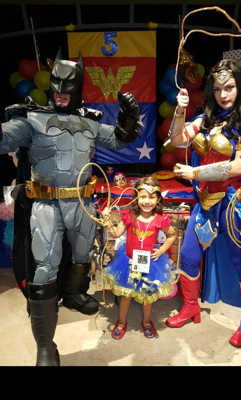 Our Justice League birthday parties are great because of the excellent costumes, incredible interactive props, and theme related activity for kids parties in Houston.